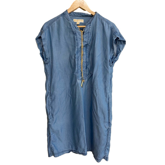 MICHAEL KORS Chain detail chambray dress ⛓️ medium ⛓️ - Picture 5 of 11